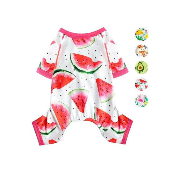YIKEYO pajamas Watermelon Print Dog/Cat  🐶 🐈 Pajamas NWT sizes L - Picture 1 of 9